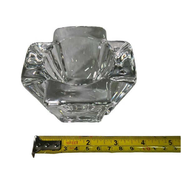 ORREFORS Sweden Crystal Max Cross Votive or Tea Light Candle Holder Anna Ehrner - Picture 9 of 11